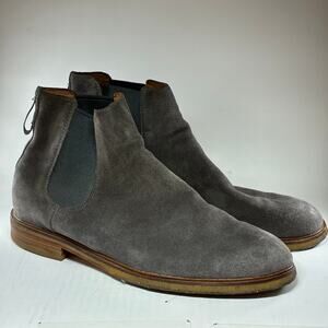 Clarks Suede Chelsea Boot Men's 13 Gobi Gray Pull-On
